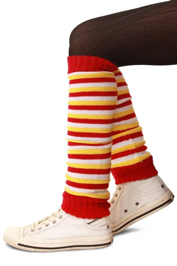 Beenwarmers rood/wit/geel kids