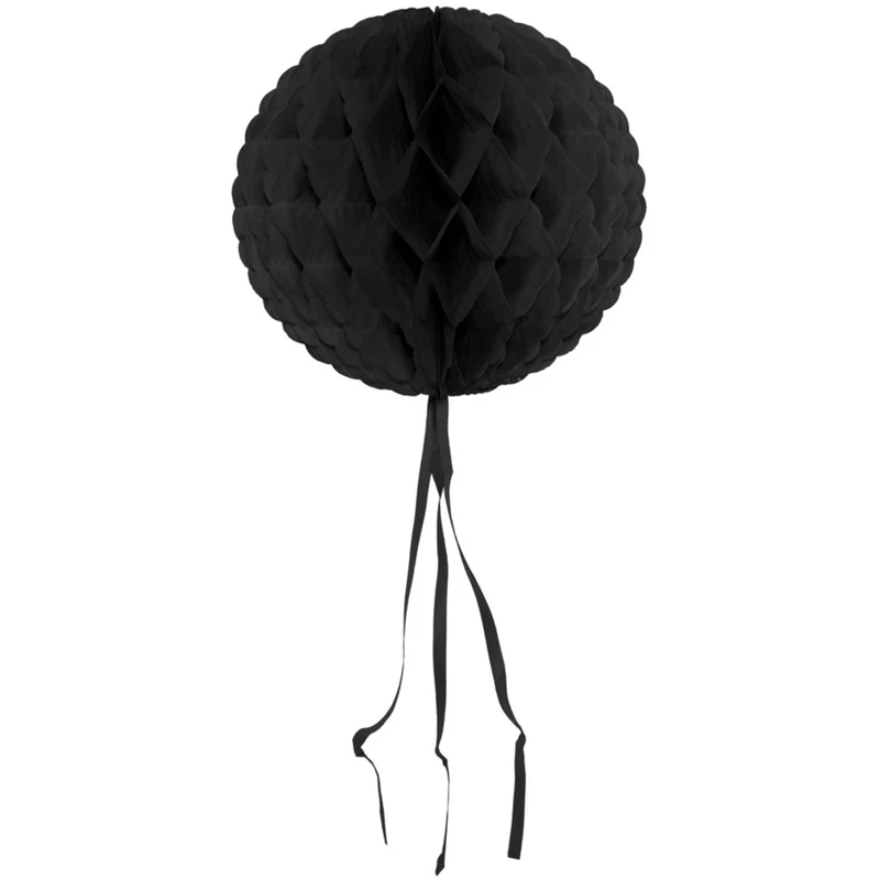 Zwarte honeycomb bol - 30 cm
