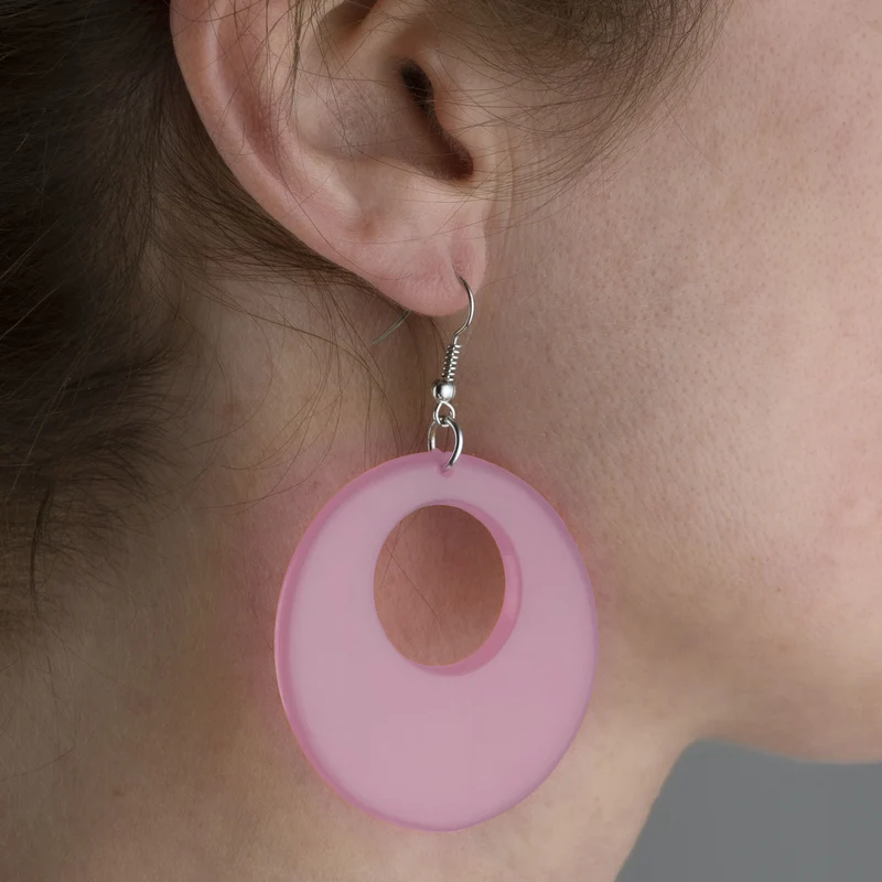 Roze party oorbellen