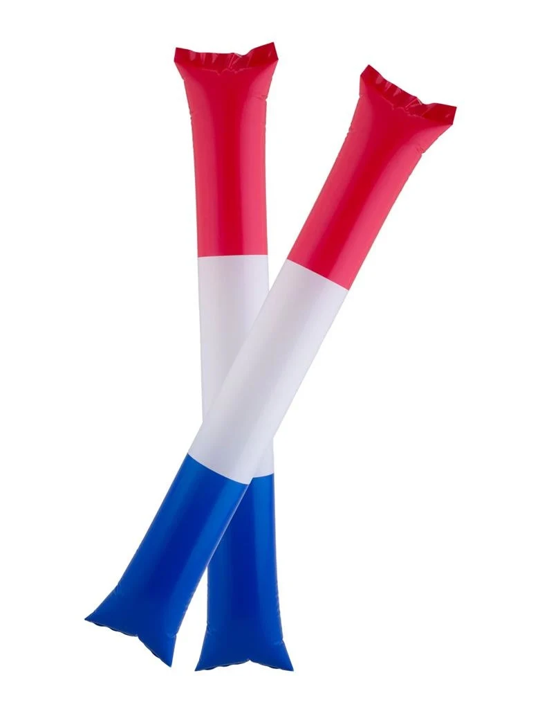 Opblaasbare sticks rood wit blauw