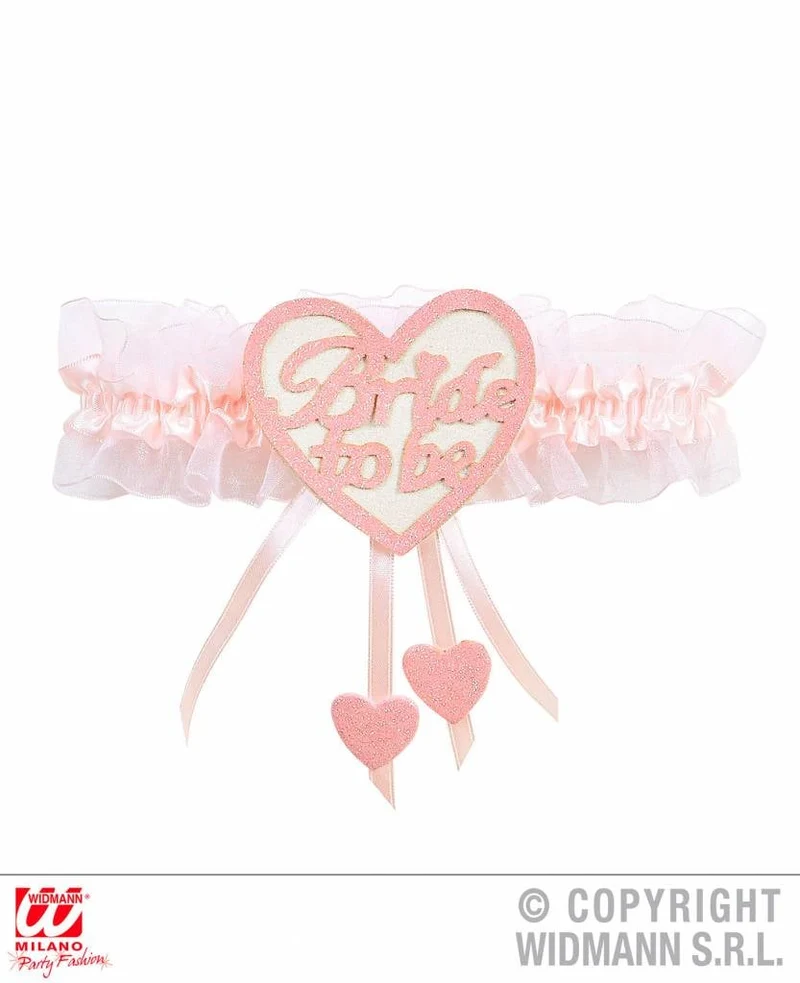 Kousenband bride to be roze/wit