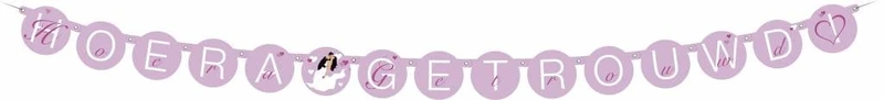 Letterslinger hoera getrouwd