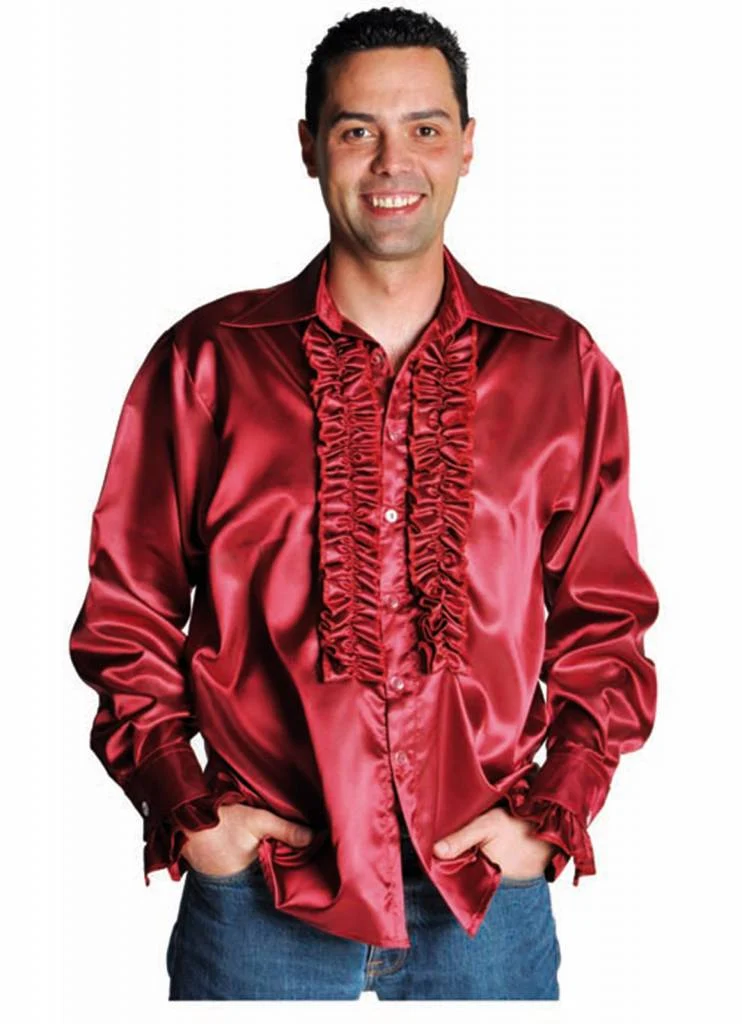 Rouches blouse luxe bordeaux rood