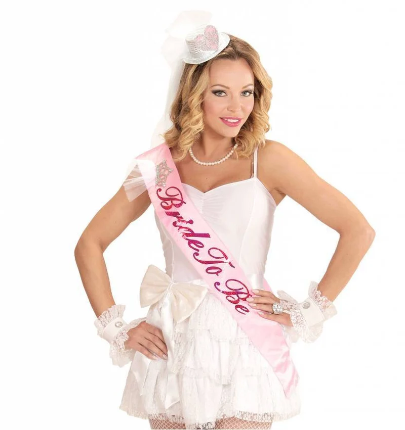 Sjerp dubbellaags Bride To Be roze