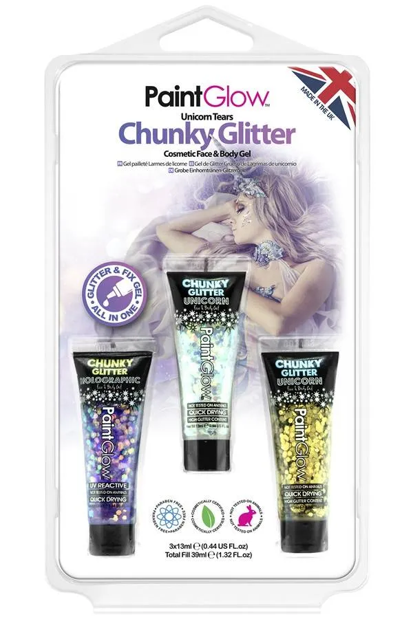 Set chunky glitter gel Unicorn
