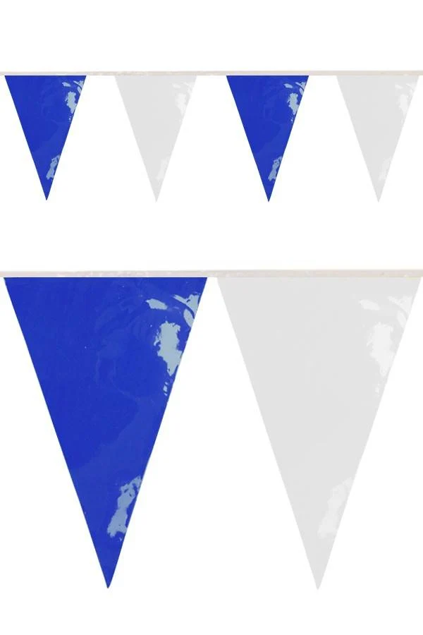 PVC vlaggenlijn blauw/wit 10 meter