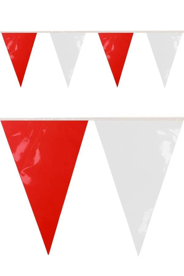 PVC vlaggenlijn rood/wit 10 meter