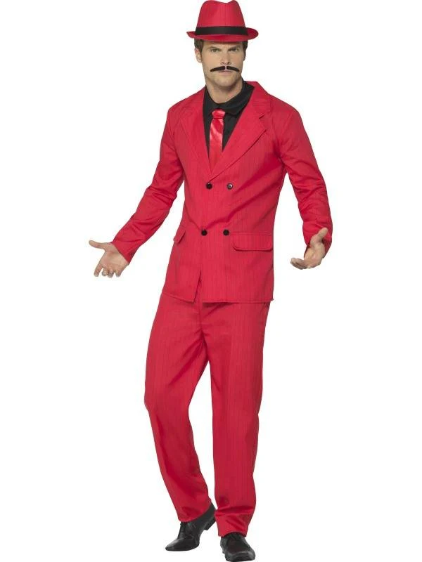 Gangster kostuum pak rood