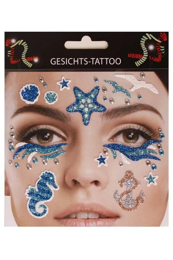 Gezicht sticker Marine blauw