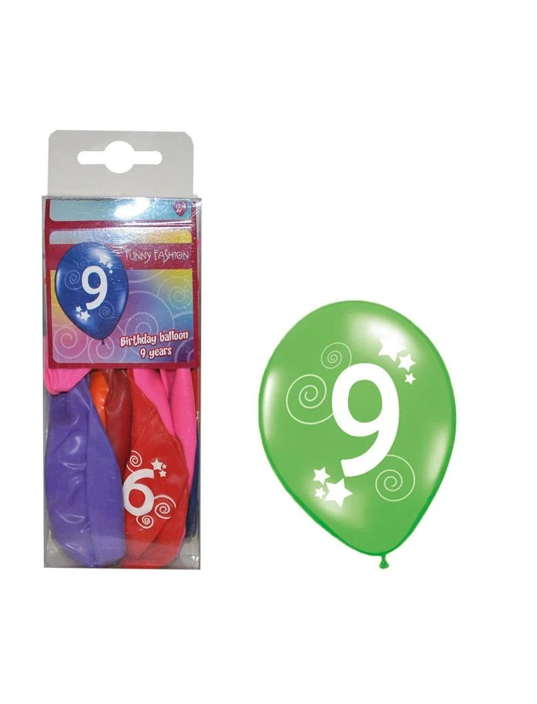 Leeftijdsballonnen cijfer 9