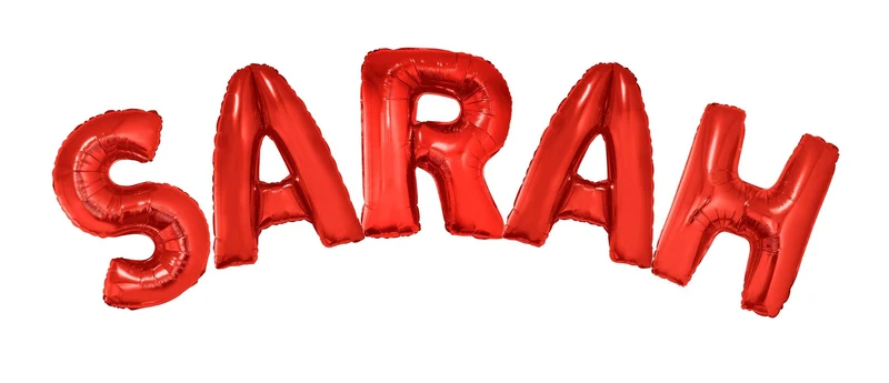 Folie ballon set rode letters Sarah