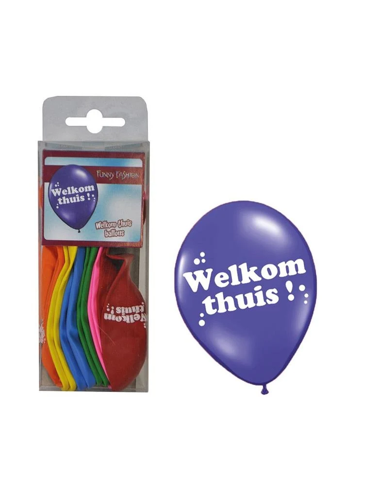 Ballonnen met tekst Welkom Thuis