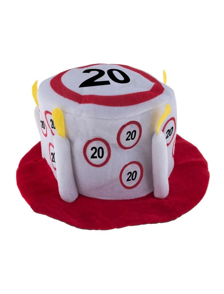 Leuke party hoed 20 jaar met verkeersborden