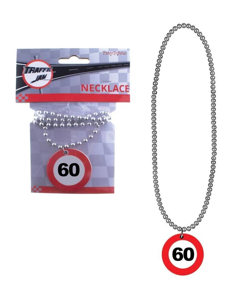 60 jaar ketting met verkeersbord