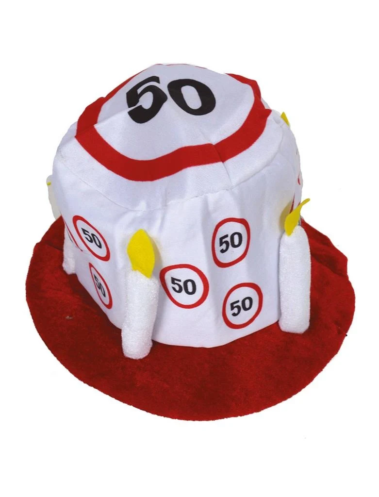 Hoge hoed 50 jaar met verkeersborden