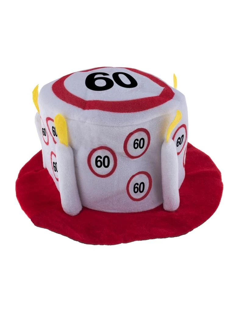 Hoge hoed 60 jaar met verkeersboorden