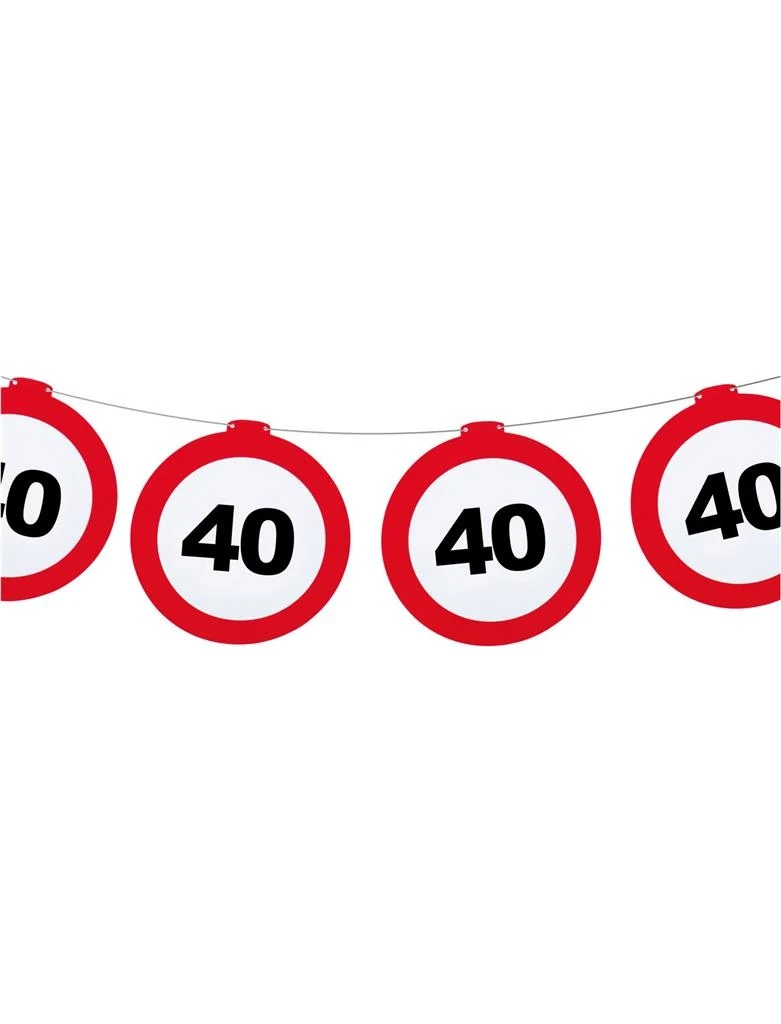 Vlaggenlijn verkeersbord 40 jaar