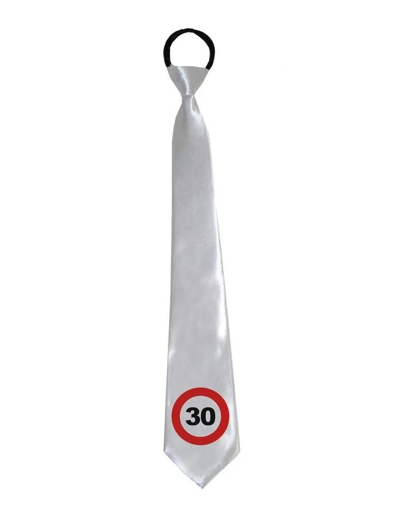 30 jaar stropdas met verkeersbord