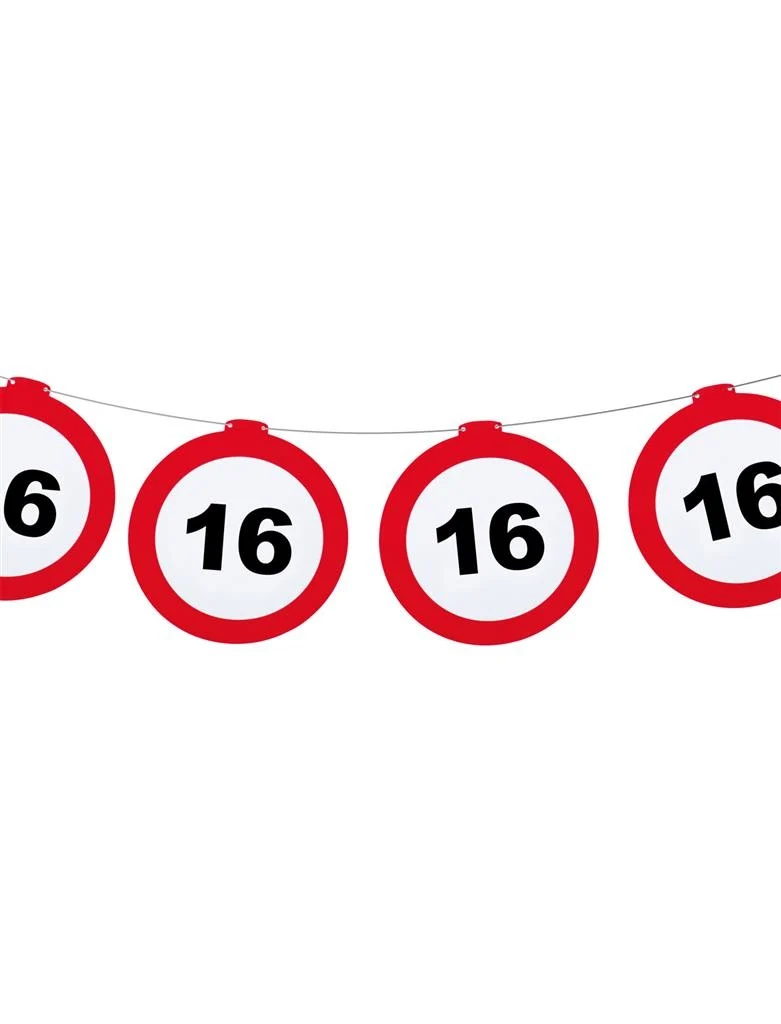 Vlaggenlijn 16 jaar verkeersborden