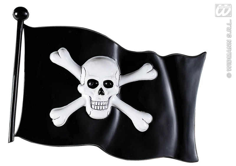 Decoratie piratenvlag plastic