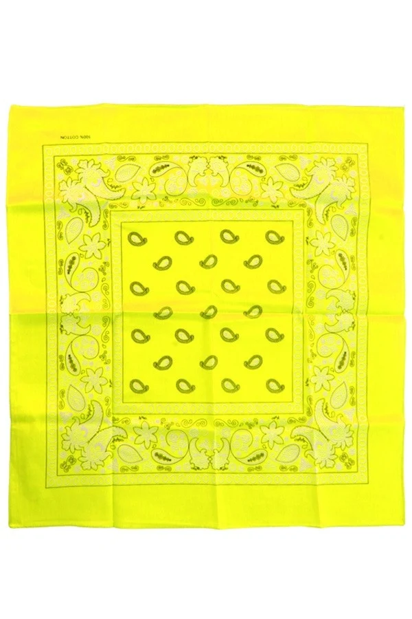 Bandana neon geel 53 x 53 cm