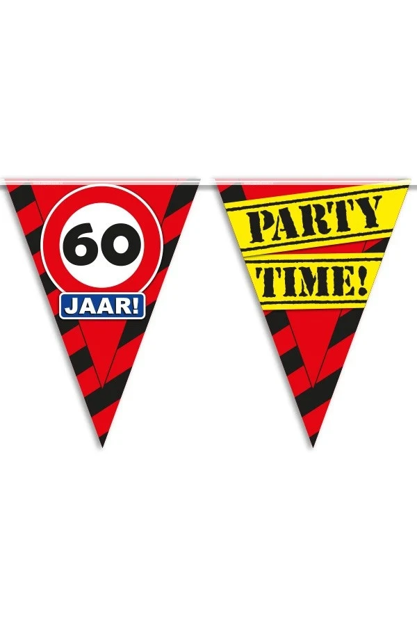 Vlaggenlijn 60 jaar PARTYTIME 10 meter