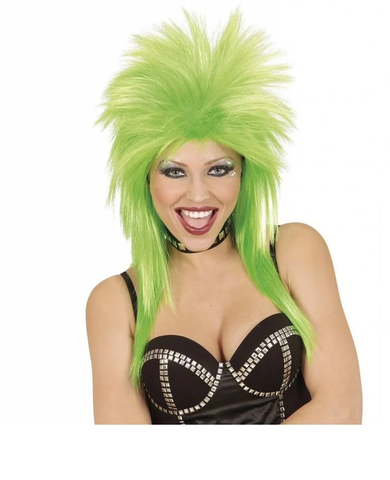Pruik Rockster groen
