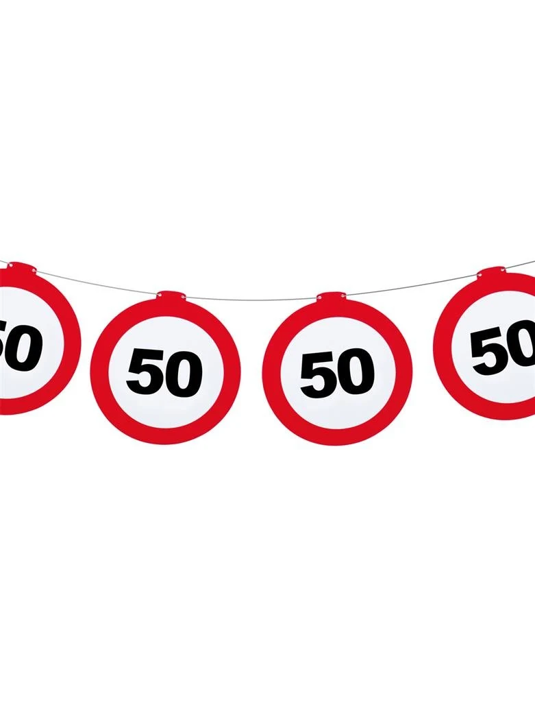 Vlaggenlijn verkeersbord 50 jaar