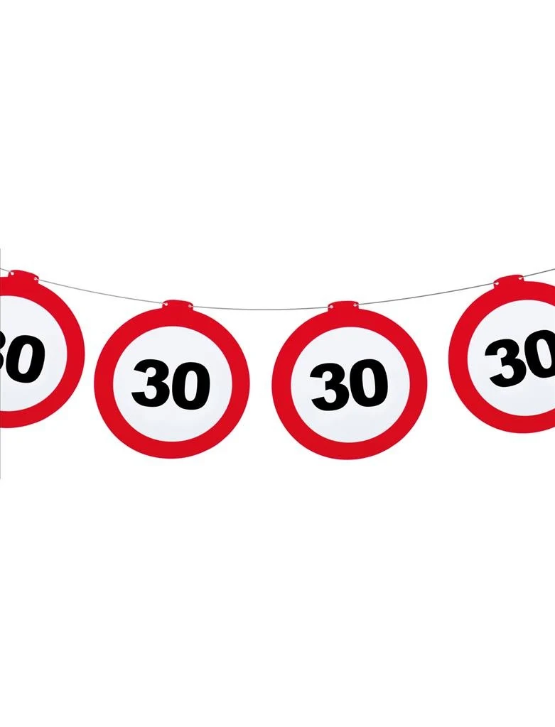 Vlaggenlijn verkeersbord 30 jaar