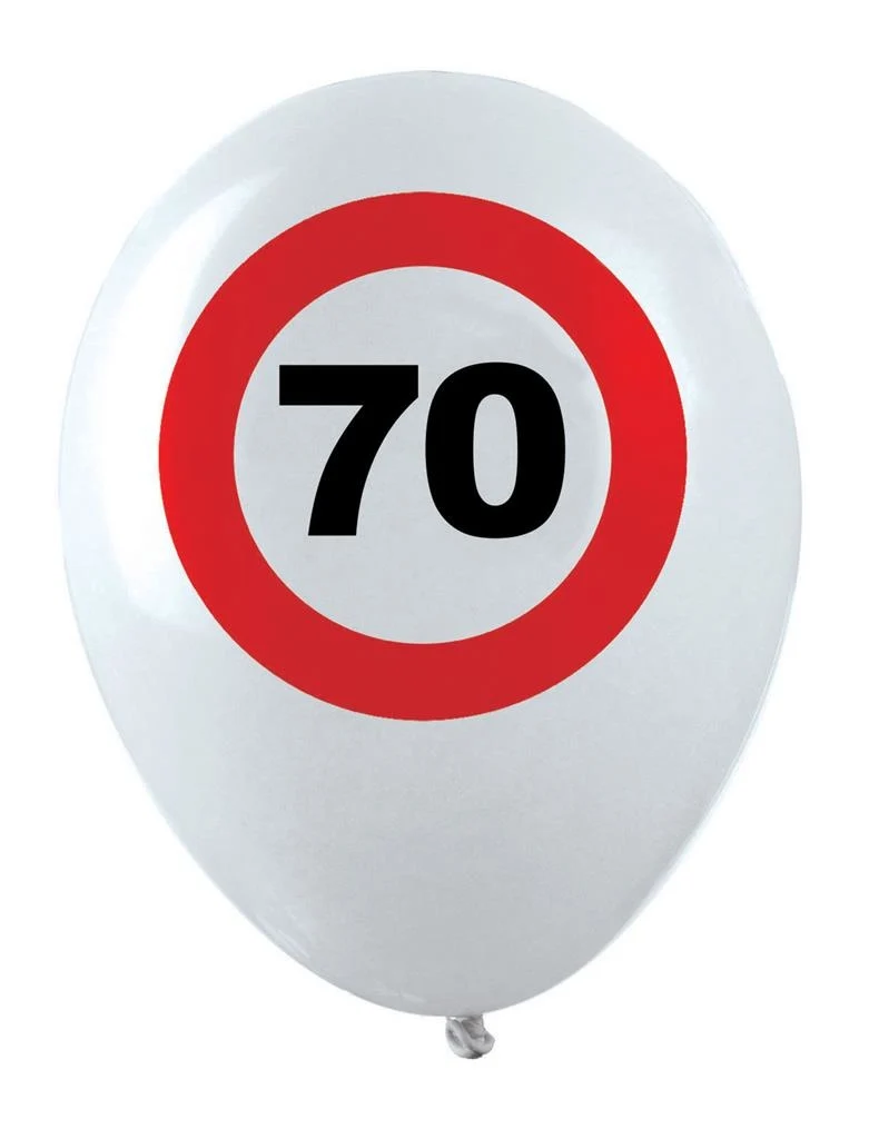 Ballonnen verkeersbord 70 jaar