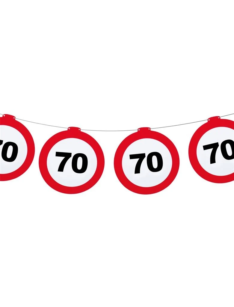 70 jaar slinger met verkeersbord 12mtr.