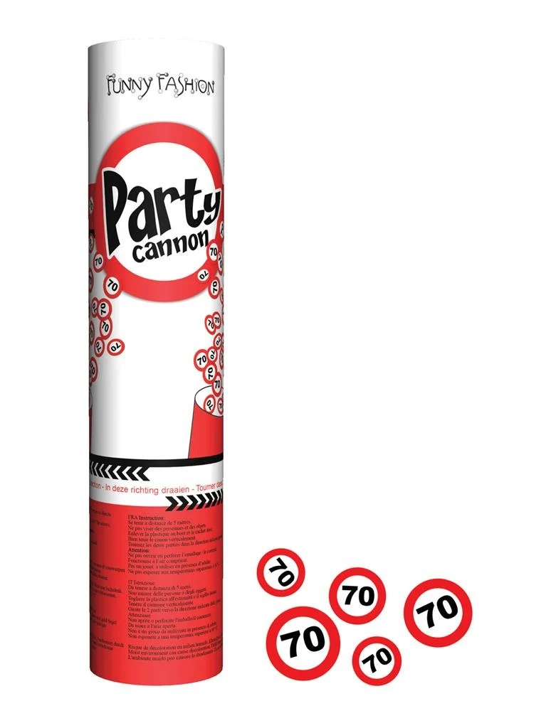 Confetti kanon leeftijd 70 jaar