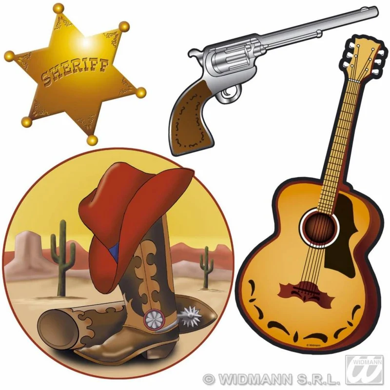 4-delige Western decoratieset