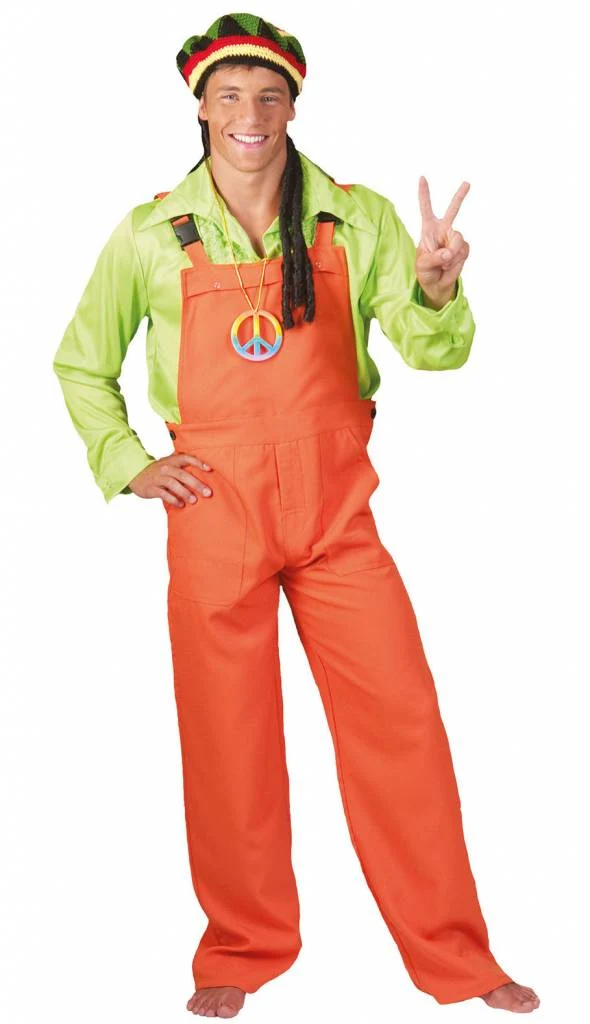 Oranje tuinbroek