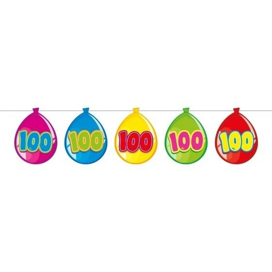 Vlaggenlijn ballonnen 100 jaar