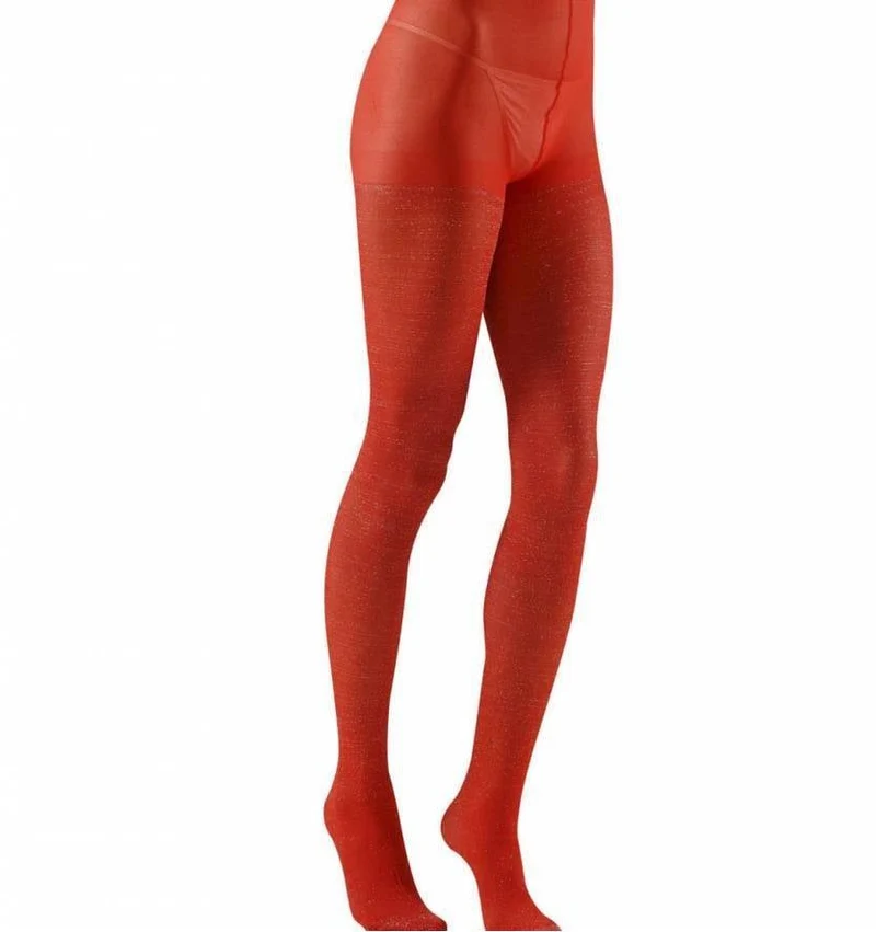 Panty 40den glitter rood