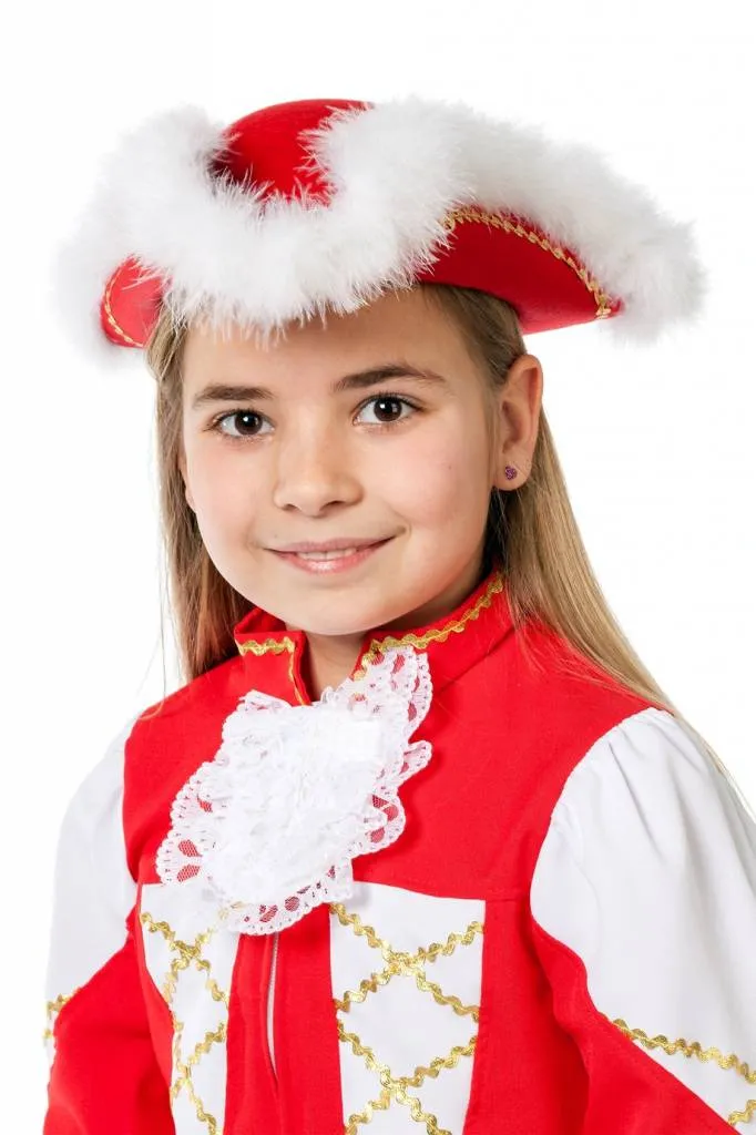 Dansmarietje hoed kind rood