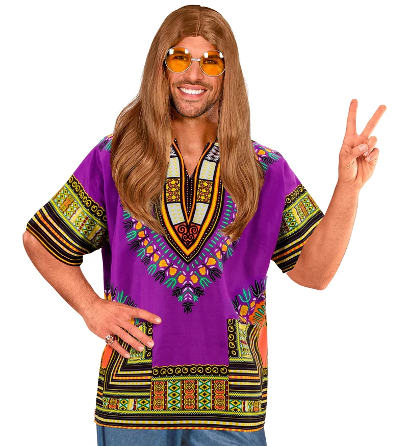 Dashiki shirt Jimmy paars