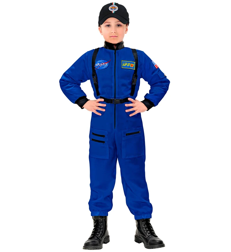 Astronauten kostuum blauw