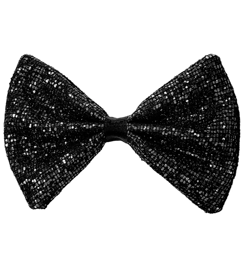 Vlinderdas glitter Sheldon zwart