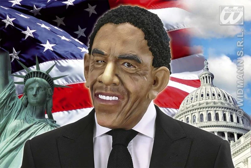 Masker met pruik president