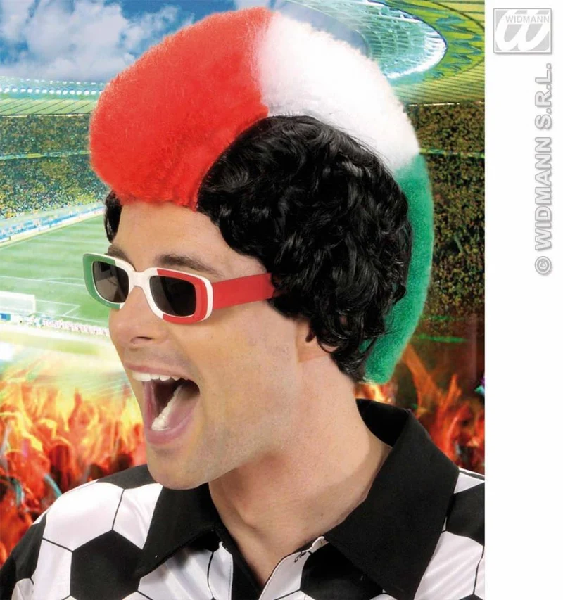 Pruik supporter Italie man