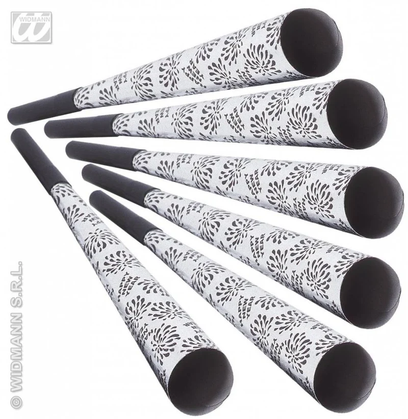 6 Happy New Year toeters 25cm