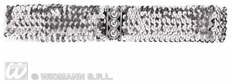 Riem pailletten zilver