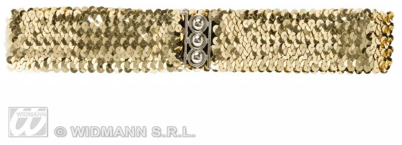 Riem pailletten goud