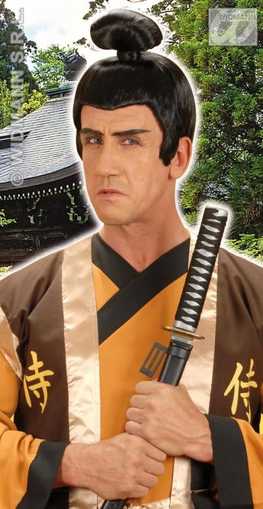Pruik Samurai kort