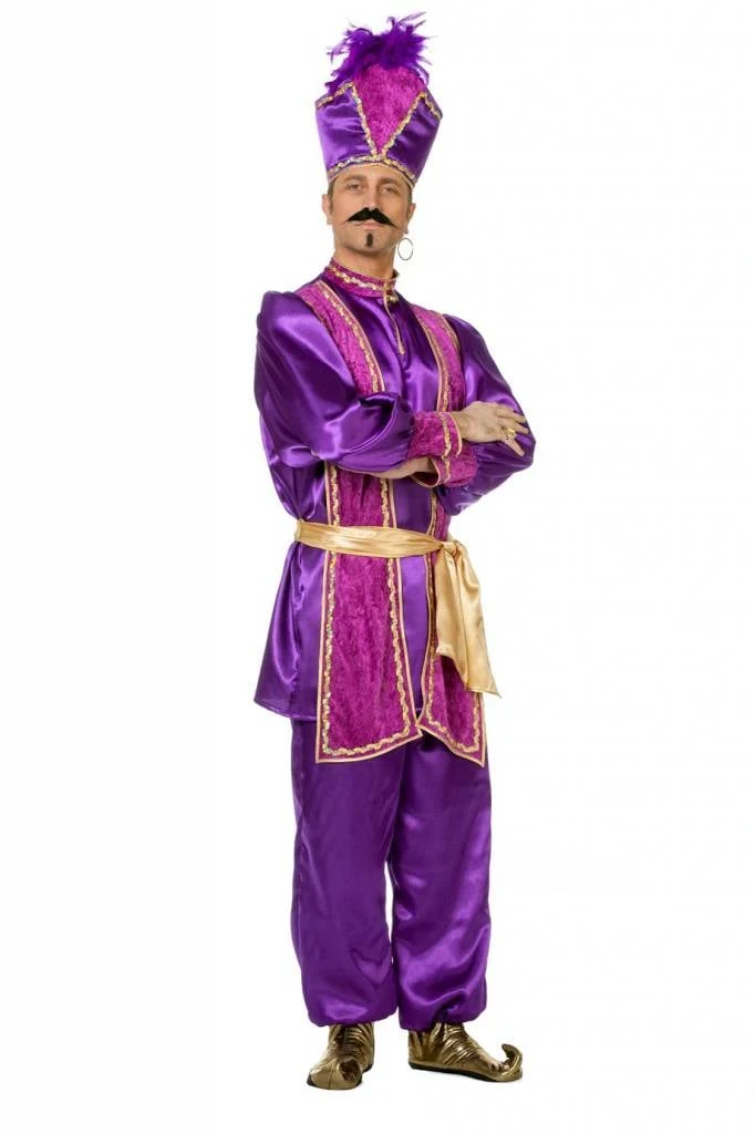 Sultan kostuum paars luxe