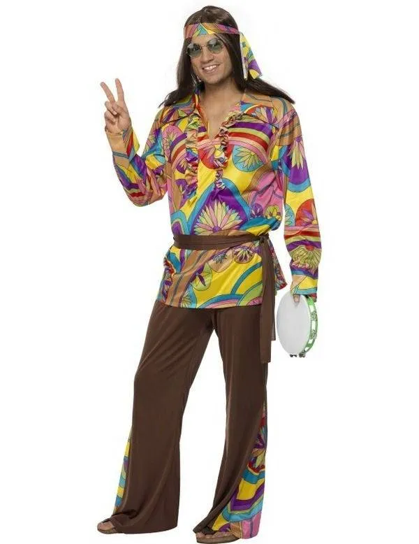 Sixties Hippie kostuum man