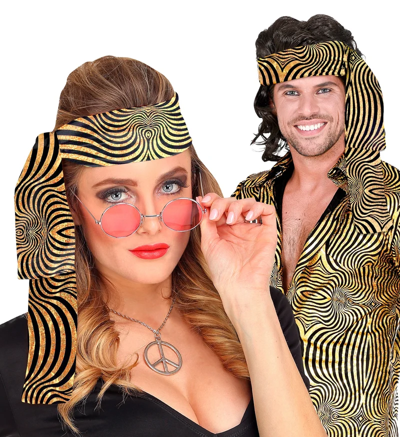 Hoofdband jaren 70 disco goud