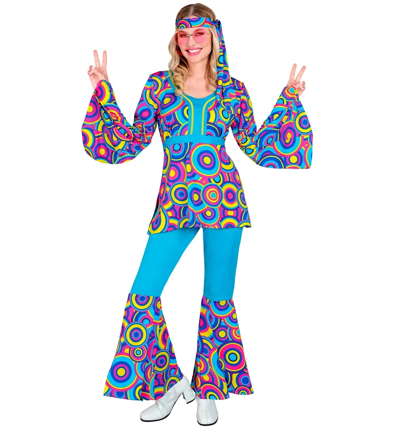 70s groovy kostuum blauw Jessica